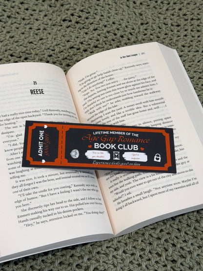 Book Club Ticket Bookmarks