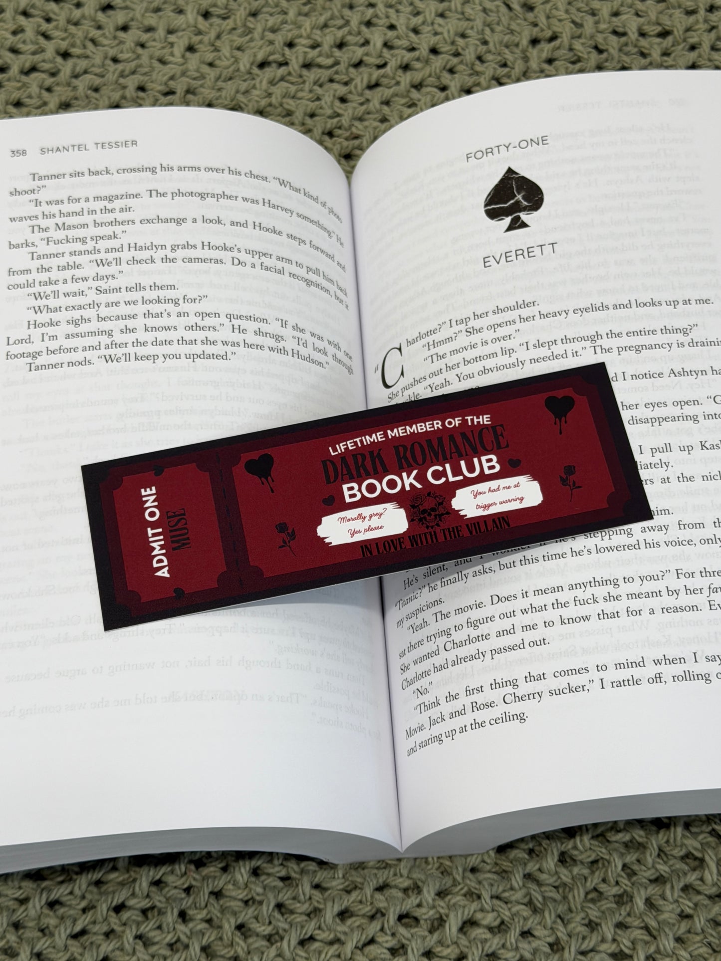 Book Club Ticket Bookmarks