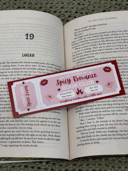 Book Club Ticket Bookmarks