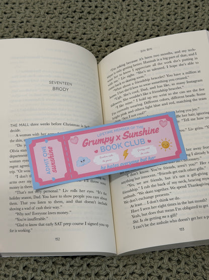 Book Club Ticket Bookmarks