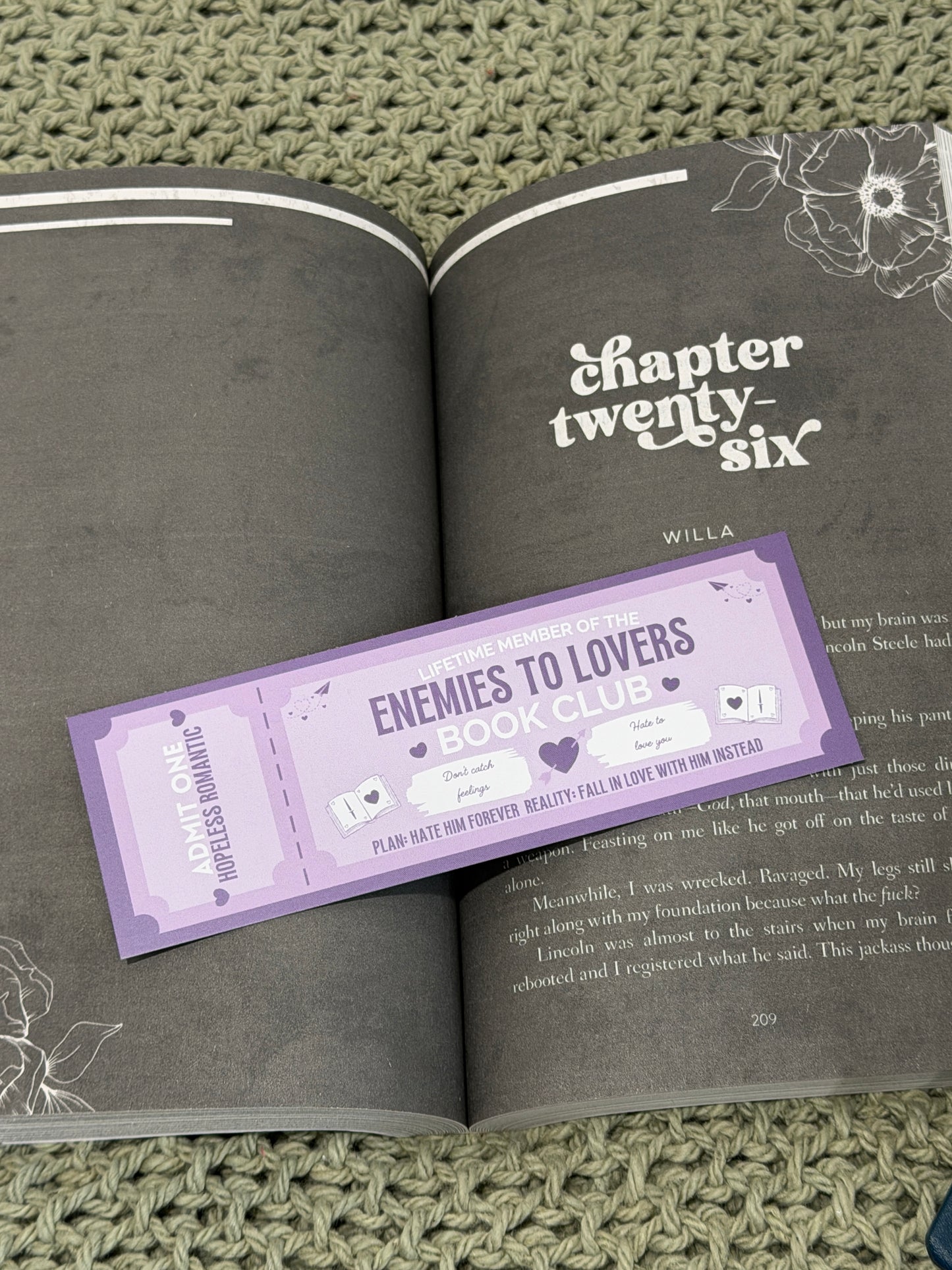 Book Club Ticket Bookmarks